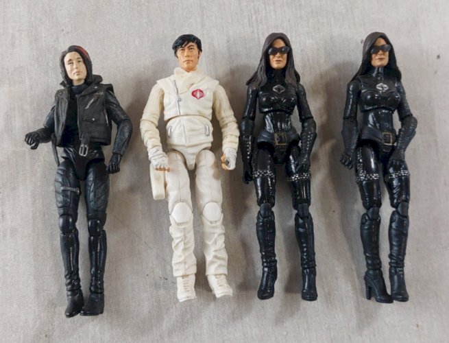 Lot danciennes figurines, GI Joe, Baroness + Storm Shadow, Hasbro ^