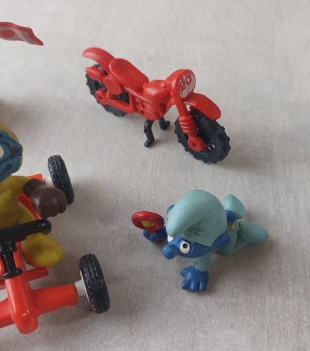 Lot d'anciennes figurines, Schtroumpf en PVC, Schleich / Peyo