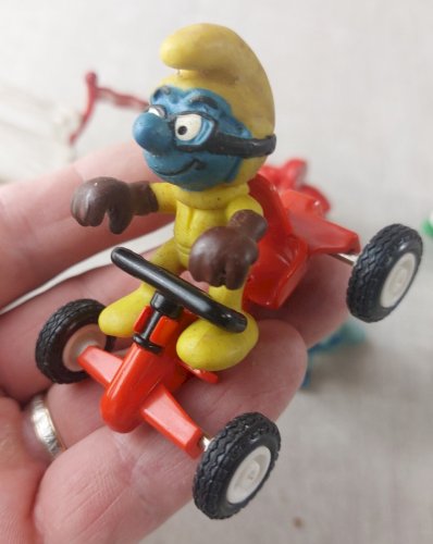 Lot d'anciennes figurines, Schtroumpf en PVC, Schleich / Peyo