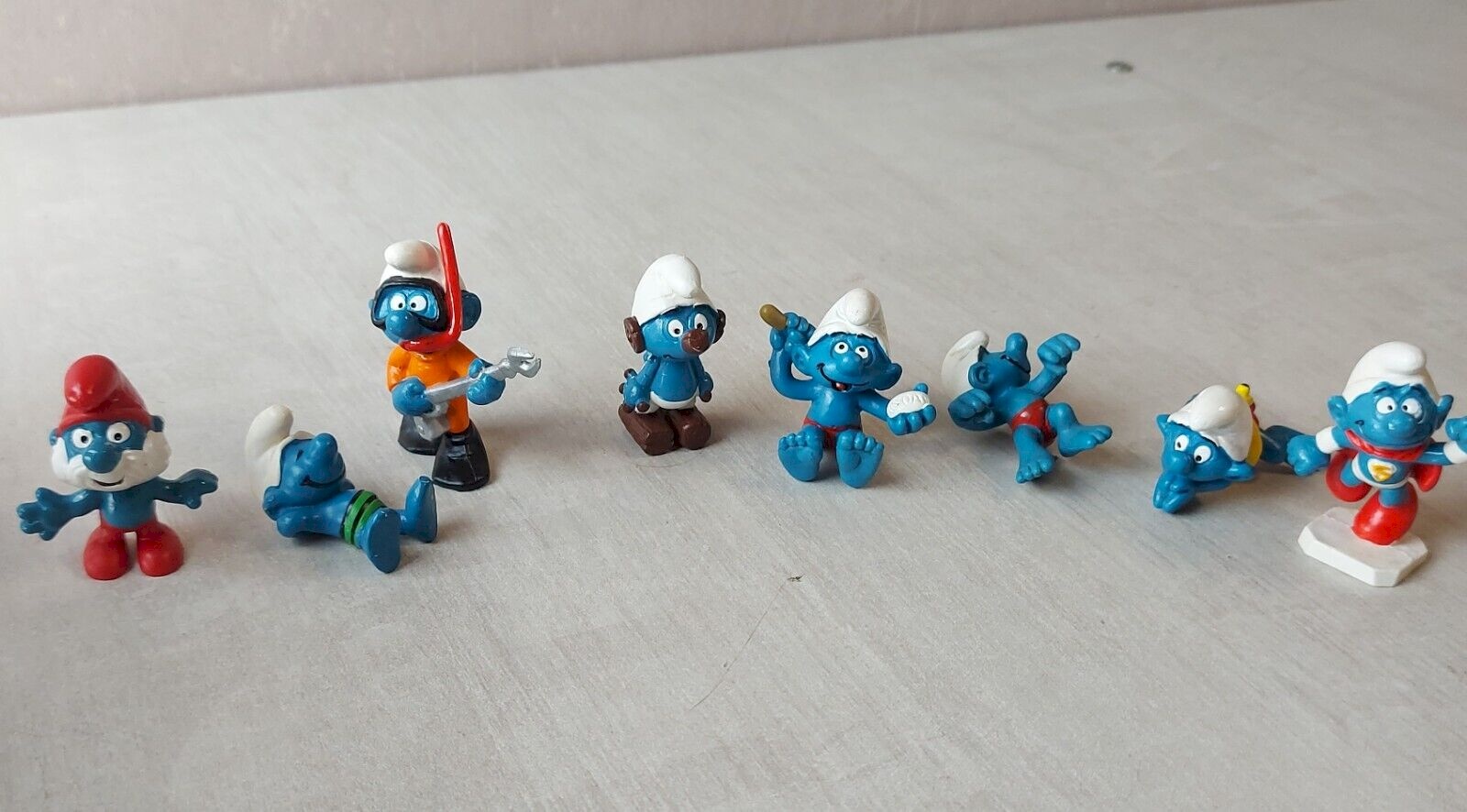 Lot De Figurines Schtroumpfs Anciennes - Schleich Peyo Années 80, Occasion, Bon état