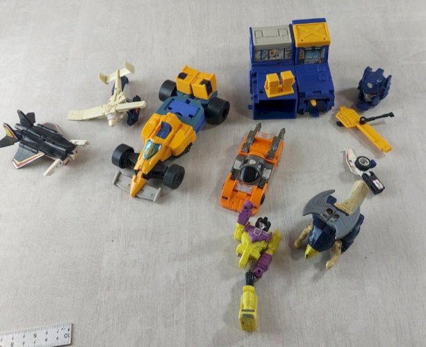 Lot d'anciennes figurines, Transformers G1, Hasbro Takara, années 80 - 90