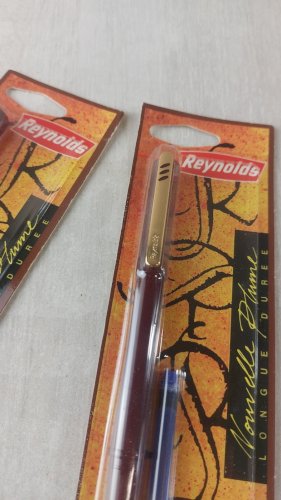 Lot d'anciennes stylos plumes, Reynolds, sous blister ^