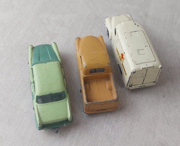 Lot d'anciennes voitures, en métal, Matchbox, vintage