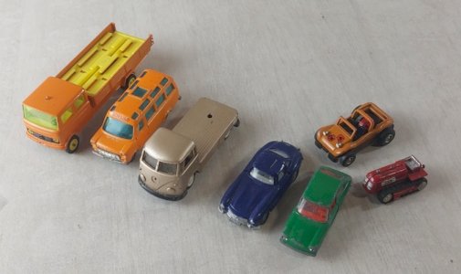 Lot d'anciennes voitures, en métal, Siku, vintage