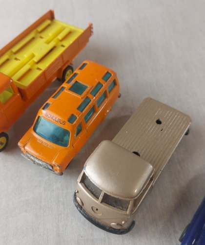 Lot d'anciennes voitures, en métal, Siku, vintage