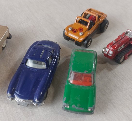 Lot d'anciennes voitures, en métal, Siku, vintage