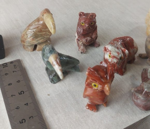 Lot d'anciens animaux, sculptés dans pierre, Made in Peru