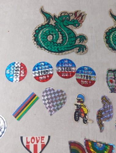 Lot danciens autocollants / stickers, vintage