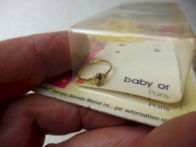 Lot d'anciens bijoux pour enfants, Barbie, Baby Or, en plaqué or, vintage