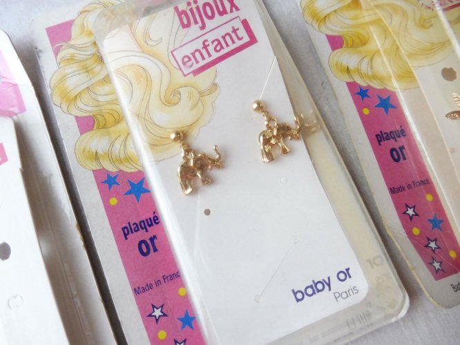 Lot d'anciens bijoux pour enfants, Barbie, Baby Or, en plaqué or, vintage