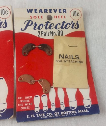 Lot danciens protèges talons / semelle, Wearever Protectors, E.H. Tate Co ^
