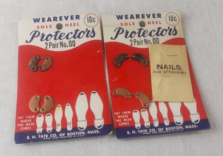 Lot danciens protèges talons / semelle, Wearever Protectors, E.H. Tate Co ^