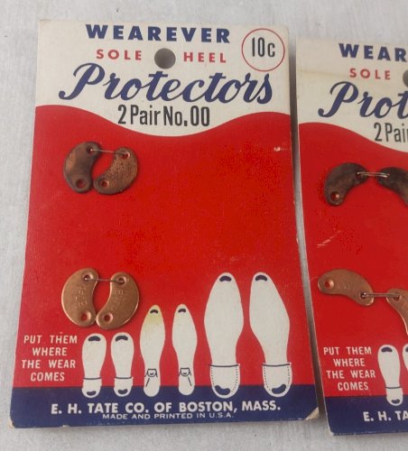 Lot danciens protèges talons / semelle, Wearever Protectors, E.H. Tate Co ^