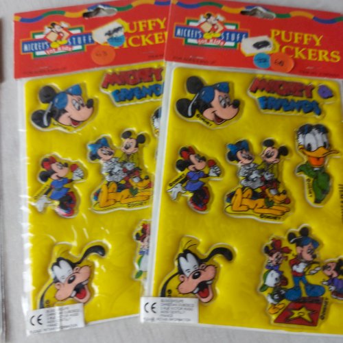 Lot danciens stickers / Puffy Stickers, Mickey Stuff, vintage