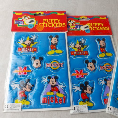 Lot danciens stickers / Puffy Stickers, Mickey Stuff, vintage