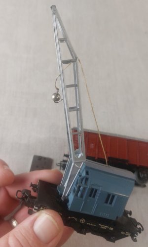 Lot d'anciens wagons dont grue 4611, Märklin, en HO