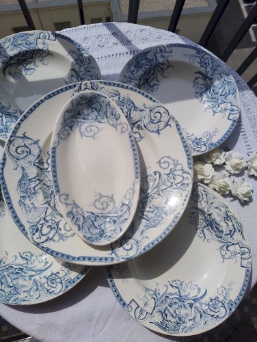 Lot d'assiettes kg Lunéville griffon 