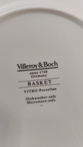 Lot de 10 assiettes à dessert, décor Basket, en céramique de Villeroy & Boch ^
