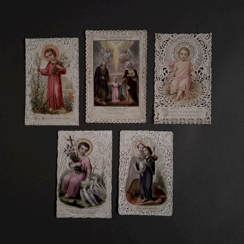 Lot de 10 canivets images pieuses anciennes A5791