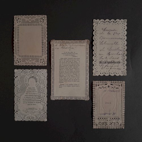 Lot de 10 canivets images pieuses anciennes A5791