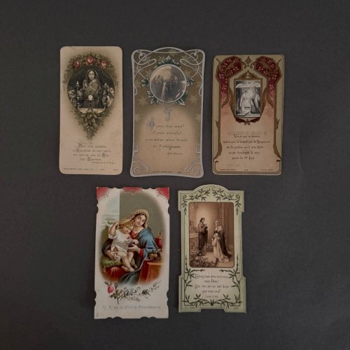 Lot de 10 images pieuses anciennes A5787