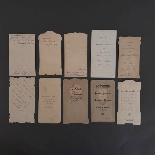 Lot de 10 images pieuses anciennes A5787
