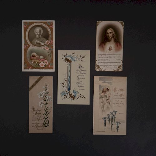 Lot de 10 images pieuses anciennes A5789