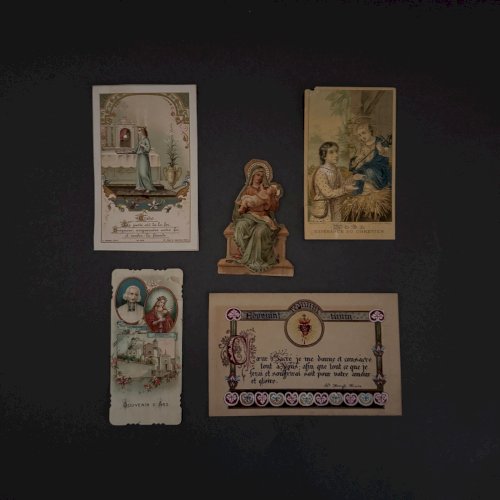 Lot de 10 images pieuses anciennes A5789