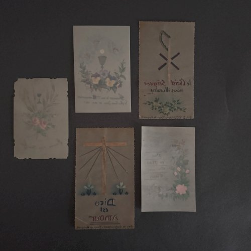 Lot de 10 images pieuses anciennes A5790