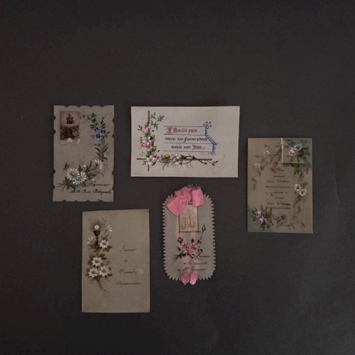Lot de 10 images pieuses anciennes A5790