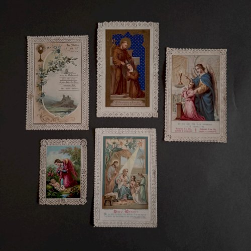 Lot de 10 images pieuses anciennes  A5792