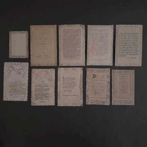Lot de 10 images pieuses anciennes  A5792