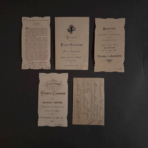 Lot de 10 images pieuses anciennes A5793