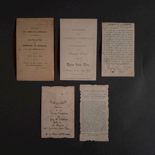 Lot de 10 images pieuses anciennes A5793