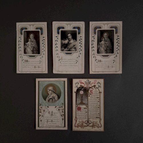 Lot de 10 images pieuses anciennes A5794