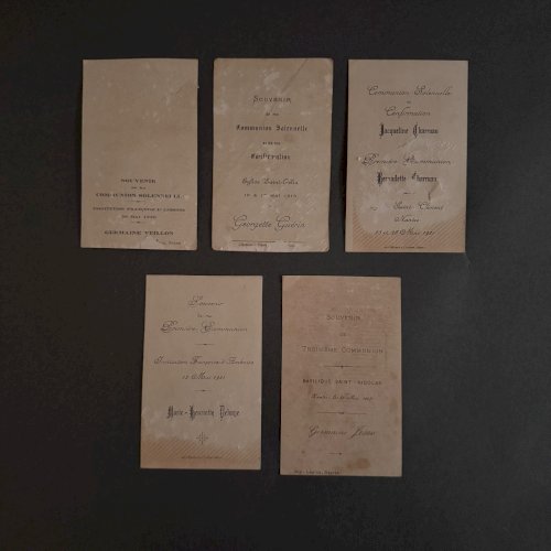 Lot de 10 images pieuses anciennes A5794