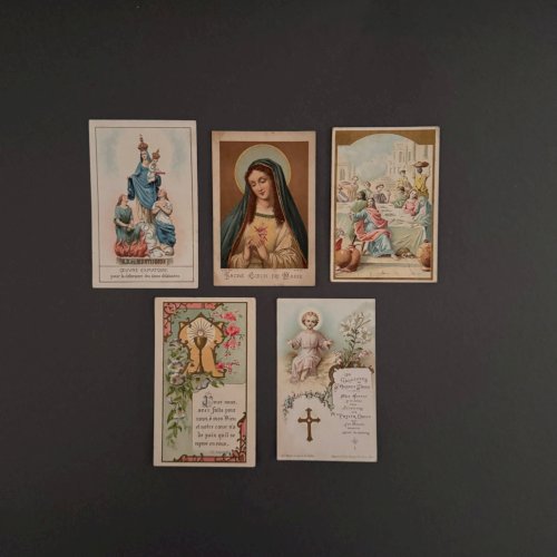 Lot de 10 images pieuses anciennes M3728
