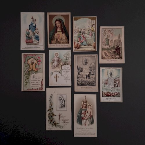 Lot de 10 images pieuses anciennes M3728