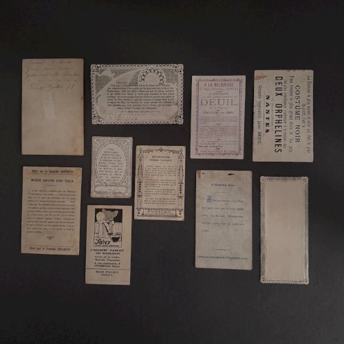 Lot de 10 images pieuses anciennes M3740