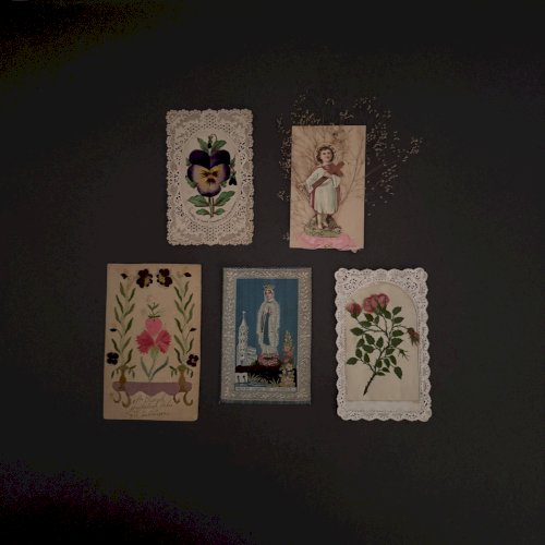 Lot de 10 images pieuses et canivets anciens M3739