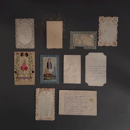 Lot de 10 images pieuses et canivets anciens M3739