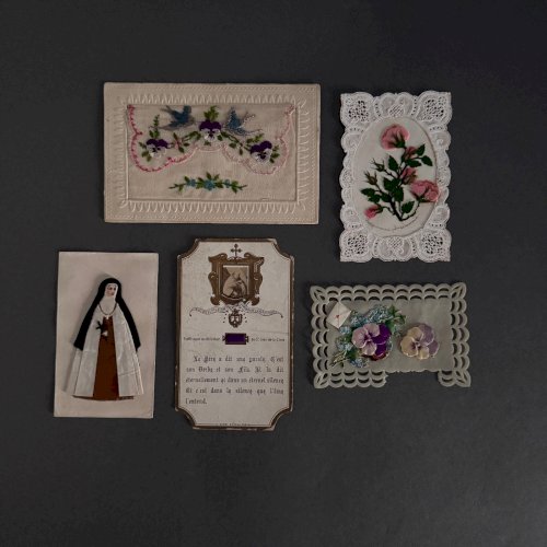 Lot de 10 images pieuses et canivets anciens M3739