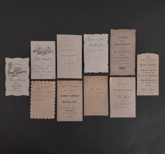 Lot de 10 images pieuses Souvenir de Première Communion A5788