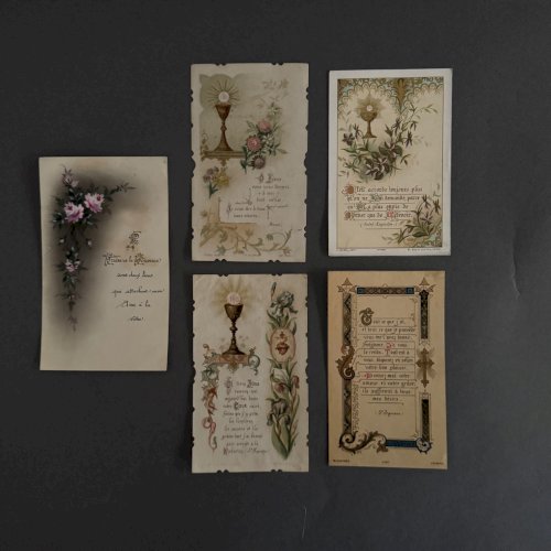 Lot de 10 images pieuses XIXe A5783
