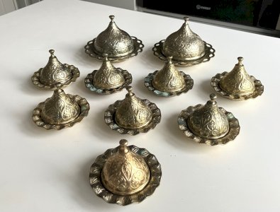 lot de 10 porte bougies style oriental avec etouffoir marque ACAR made in Turkey