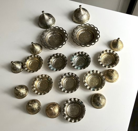 lot de 10 porte bougies style oriental avec etouffoir marque ACAR made in Turkey