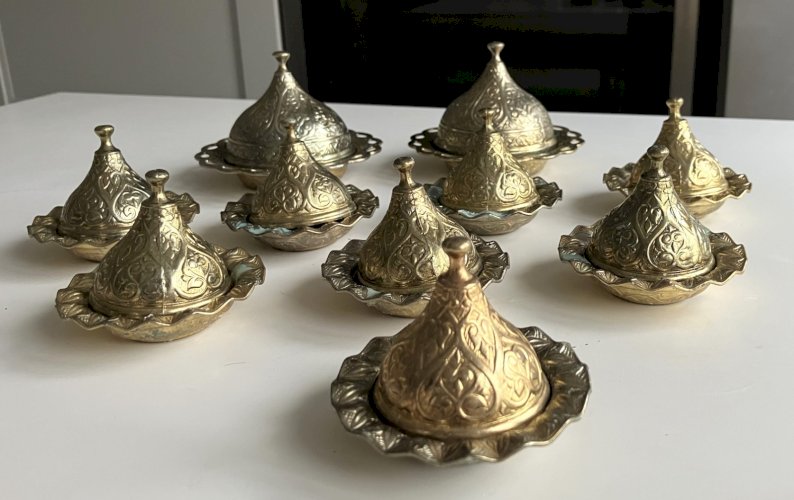 lot de 10 porte bougies style oriental avec etouffoir marque ACAR made in Turkey