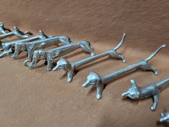 LOT DE 10 PORTE COUTEAUX ANIMAUX