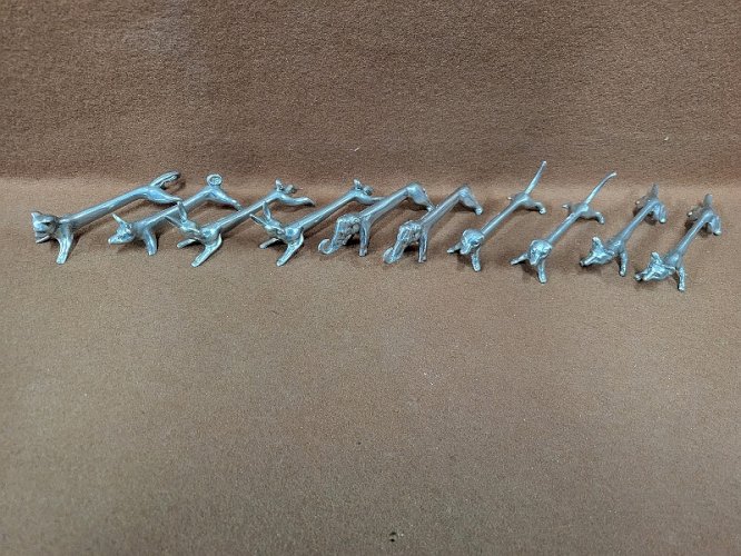 LOT DE 10 PORTE COUTEAUX ANIMAUX