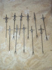 lot of 11 old Tuareg small spikes in good condition?